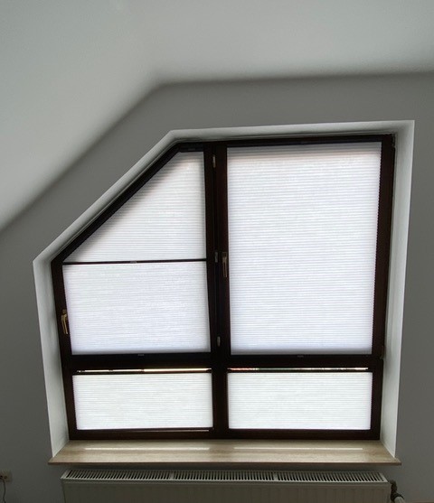 Grünes Plissee vor Fenster in Wohnung – stilvoller Sonnenschutz und Sichtschutz für modernes Wohnen in Hagen.